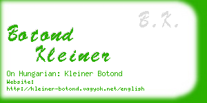 botond kleiner business card